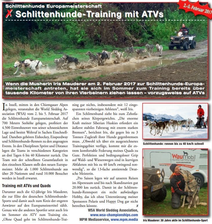 Schlittenhundetraining mit Waumobil